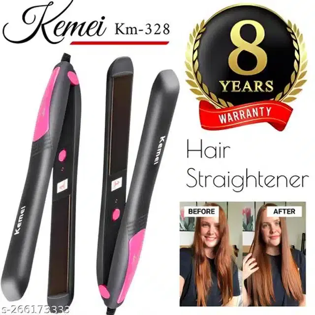 Plastic Hair Straightener, Black, 100 W