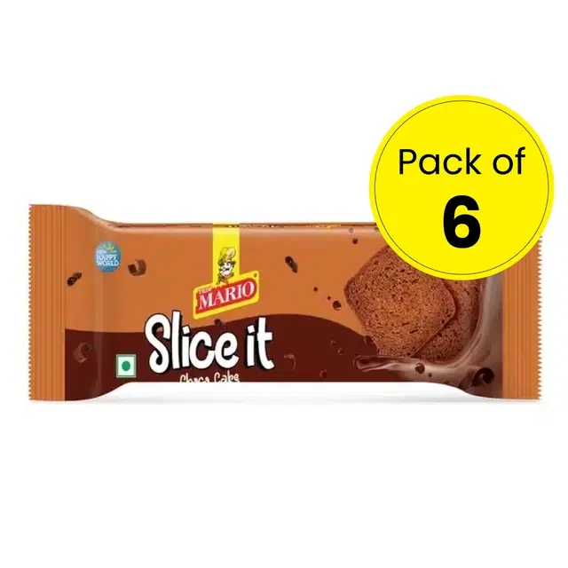 Mario Slice it Choco Cake 6X30 g (Pack Of 6)