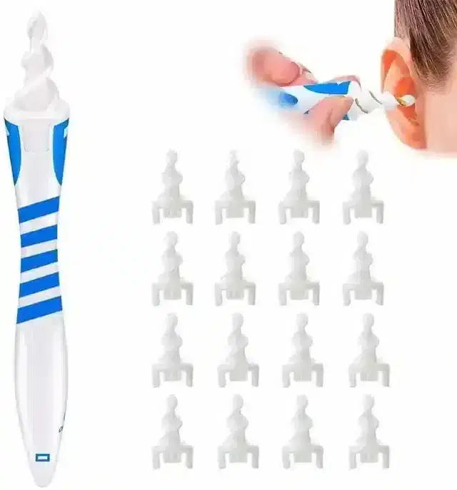 K Kudos Smart Swab Silicone Easy Earwax Removal With 16 Replacement Disposable Soft Tips/Ear Wax Cleaner