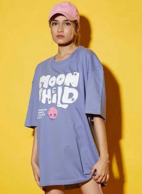 Round Neck Printed T-Shirt for Women, Lavender (L)