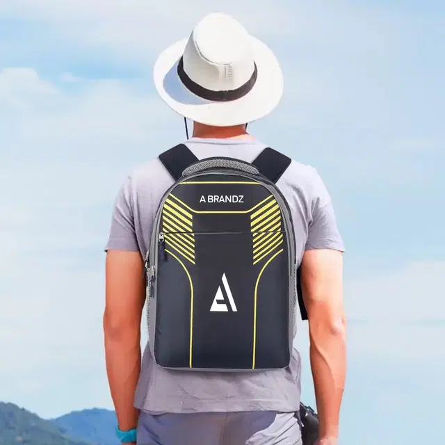 Polyester Water Resistant Backpack for Men & Women, Navy Blue, 30 L