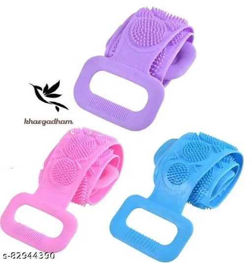 Silicone Body Bath Brush, Multicolor, Pack of 3