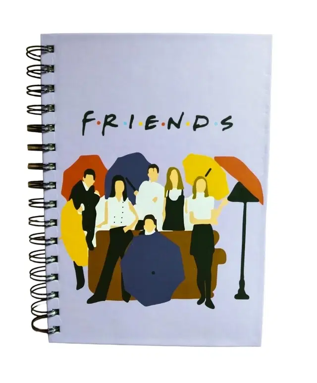 Printed Ruled Spiral Notebook, Multicolor