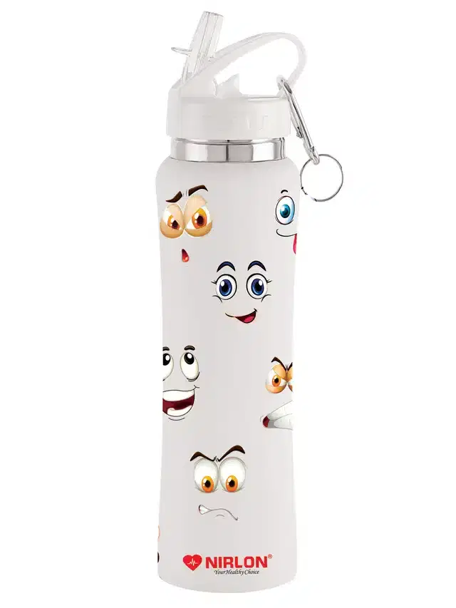 Stainless Steel Sipper Water Bottle, White, 750 ml