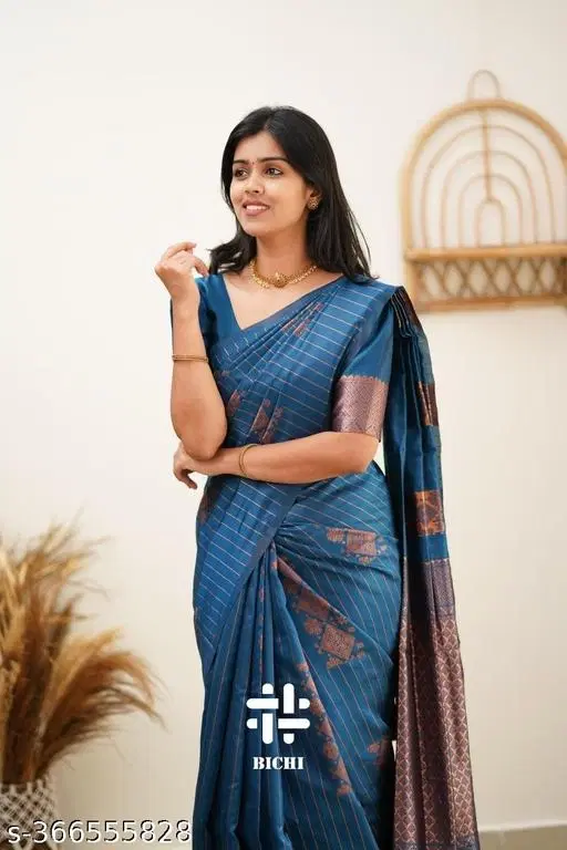 Jacquard Saree for Women (Purple, Free Size)