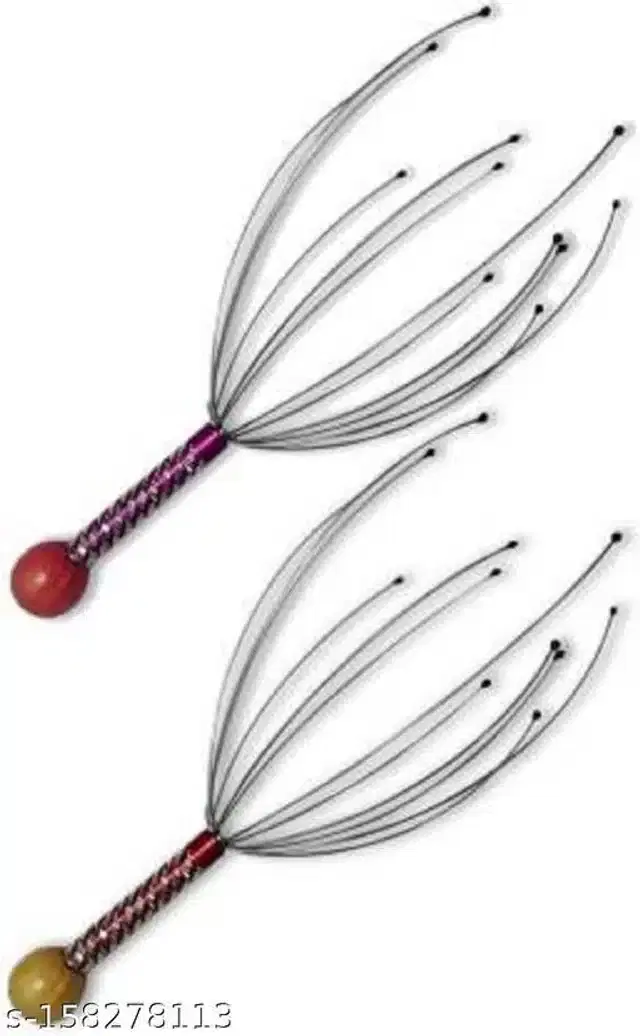 Head and Neck Massager, Multicolor, Pack of 2