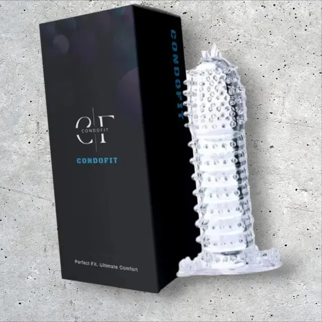 Crystal Dotted Reusable Condom for Men, Transparent