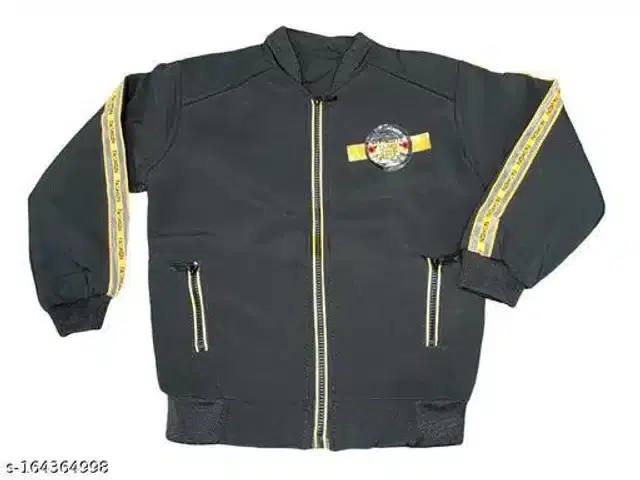 Woolen Jacket for Boys (Black, 5-6 Years)