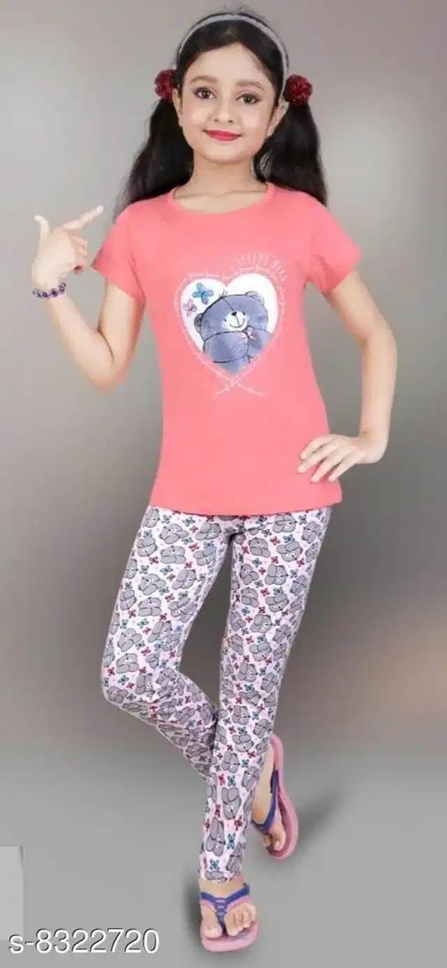 Nightsuit for Girls (Multicolor, 4-5 Years)