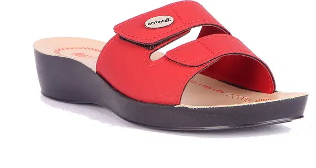 aerowalk Casual Sandals for Women (Red, 2)