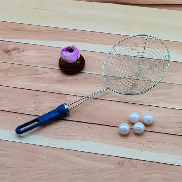 Round Stainless Steel Deep Fry Strainer, Assorted