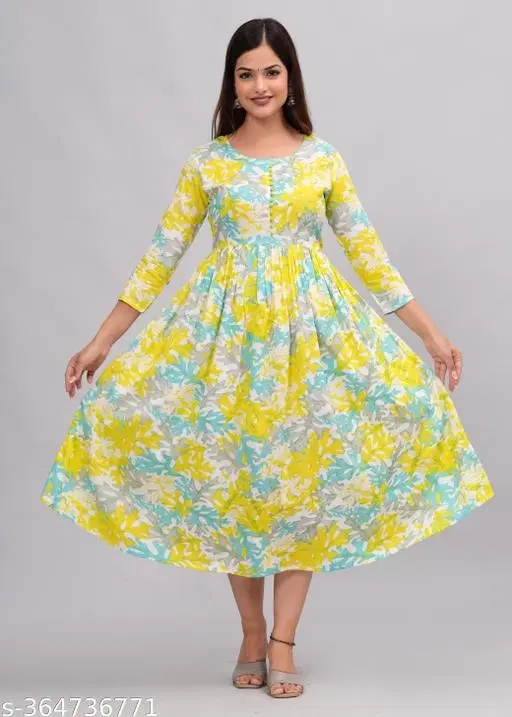 Rayon Kurti for Women, Multicolor (XS)