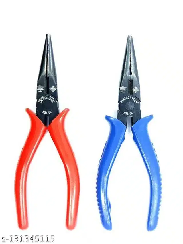 Long Nose Plier, Pack of 2, Red & Blue
