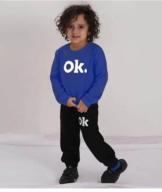 Cotton Blend Printed Clothing Set for Boys, Blue (2-3 Years)