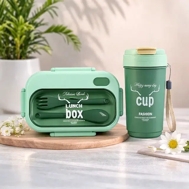 Delicious Lunch Box with Sipper Sea Green