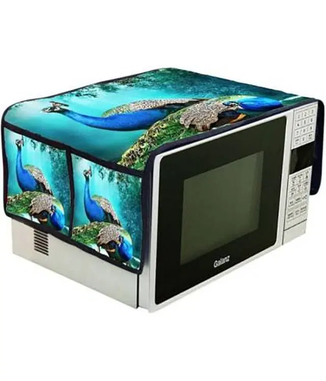 Microwave Oven Cover 95cm, Polyester, Green
