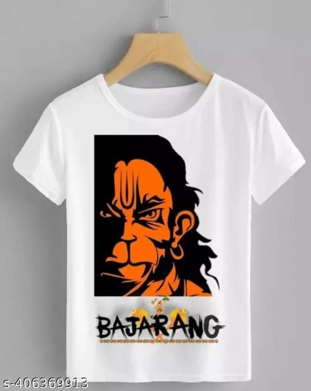 Polyester Round Neck T-Shirt for Boys (White, 2-3 Years)