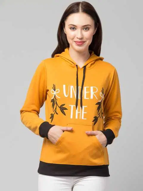 Sweatshirt For Women (Mustard, L) (KS-2)