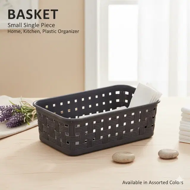 Saaj Rivera Basket Small Single Piece - Assorted (Home, Kitchen, Plastic)