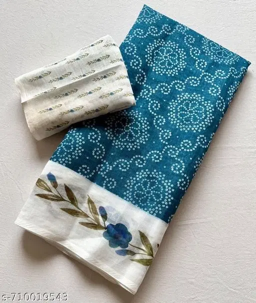 Lien Printed Saree for Women, Blue (6.3 M)