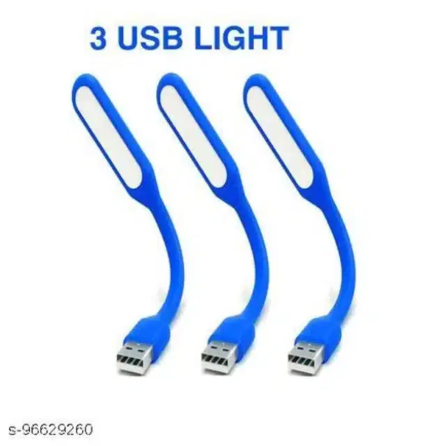 Mini USB LED Light, Blue, Pack of 3