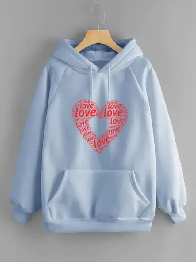 Full Sleeve Hoodie for Women (Sky Blue, S)