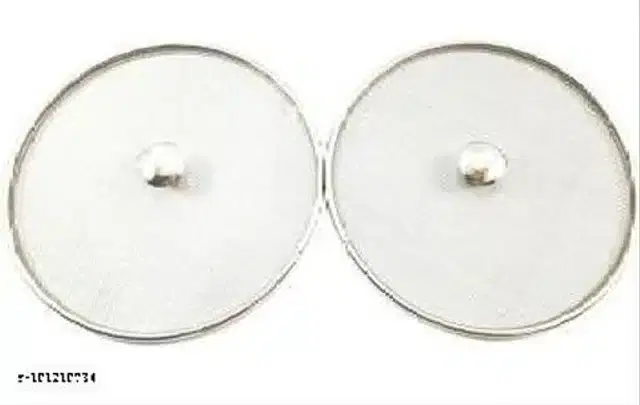 Metal Net Lids, Silver, Set of 2