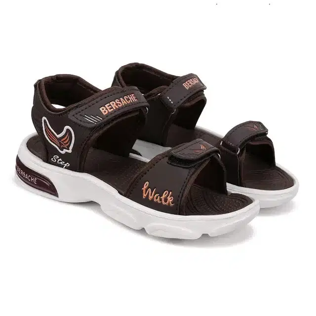 Bersache Sandals for Boys (Brown, 5C)