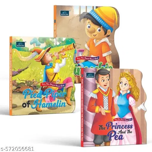Fairy Tale Shaped Board Book Classic Story Books for Kids, Set of 3