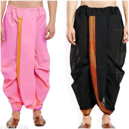 Kurta Set for Men, Pack of 2 (Pink, Free Size)