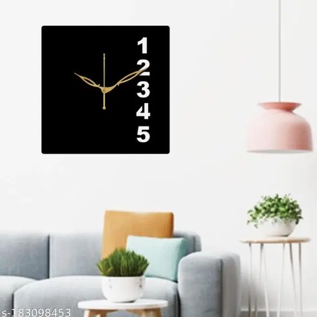 Wooden Wall Clock, Black