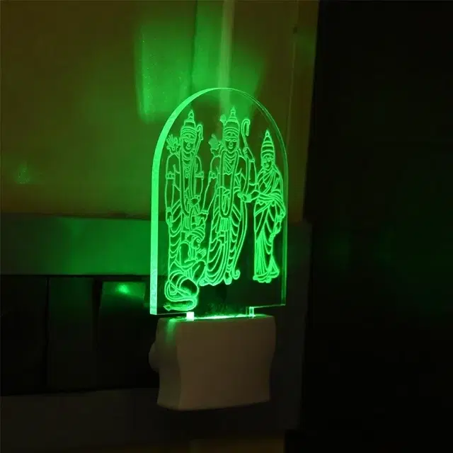 Ram Darbar 3d Acrylic Led Night Lamp (Plug-in)