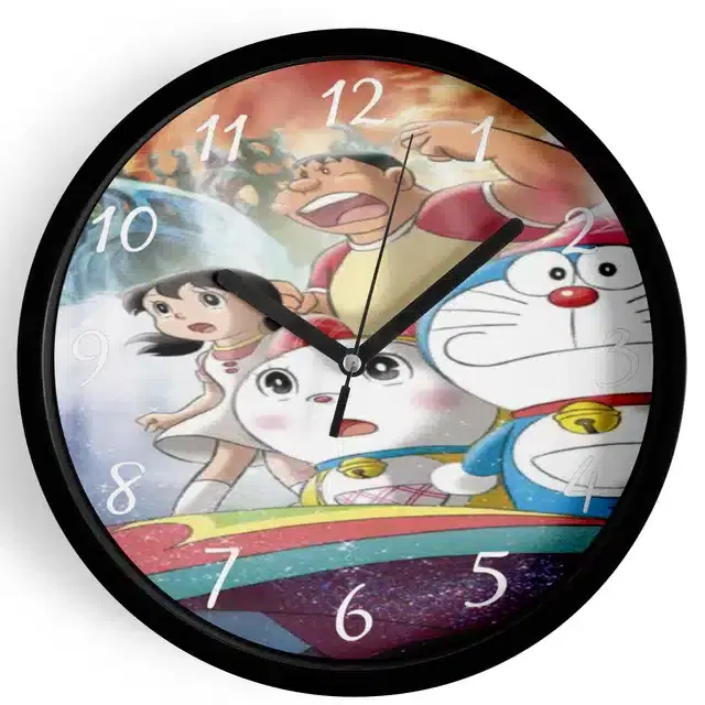 Doraemon Analog Wall Clock, Multicolor, 7 Inches