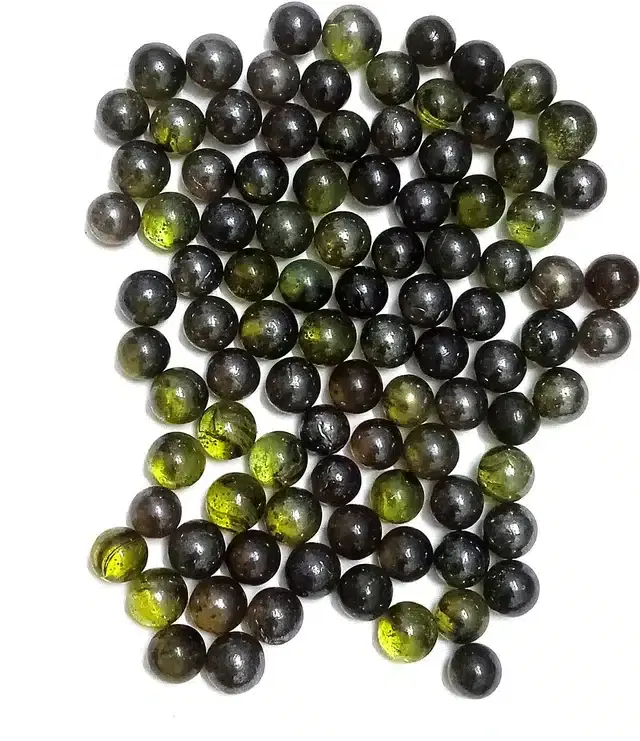 100 Pcs Mini Size Glass Marbles with Shooter, Green, Set of 1