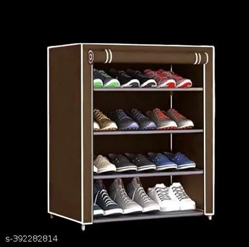 Metal 4 Layer Collapsible Multipurpose Rack, Brown