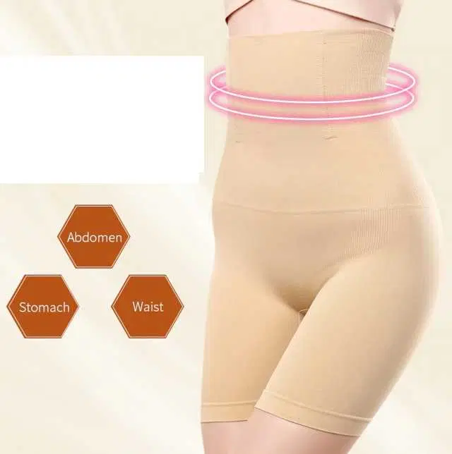 Women’s Cotton Lycra Tummy Control 4-in-1 Blended High Waist Tummy & Thigh Shapewear (S470)