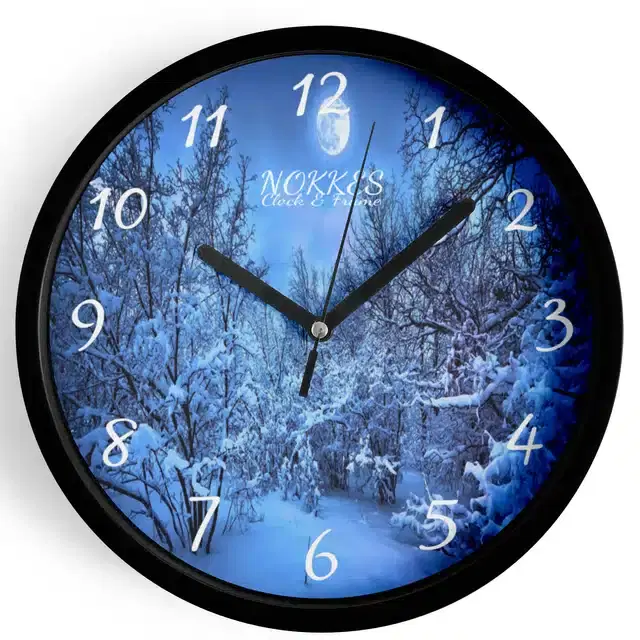 Plastic Printed Wall Clock, Multicolor, 7 Inches