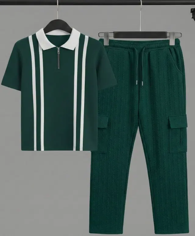 Solid Night Suit For Men  Green , (M)