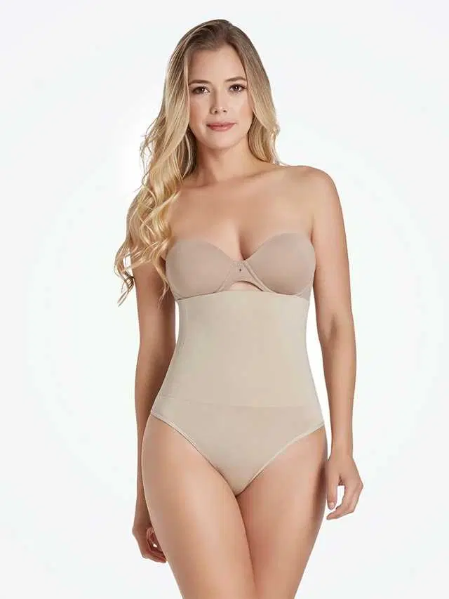 Women’s Cotton Lycra Tummy Control 4-in-1 Blended High Waist Tummy & Thigh Shapewear (S268)