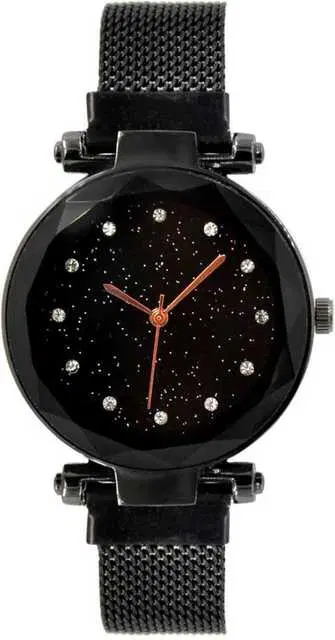 Casual Metal Analog Watch For Women (Black) (MP-23)