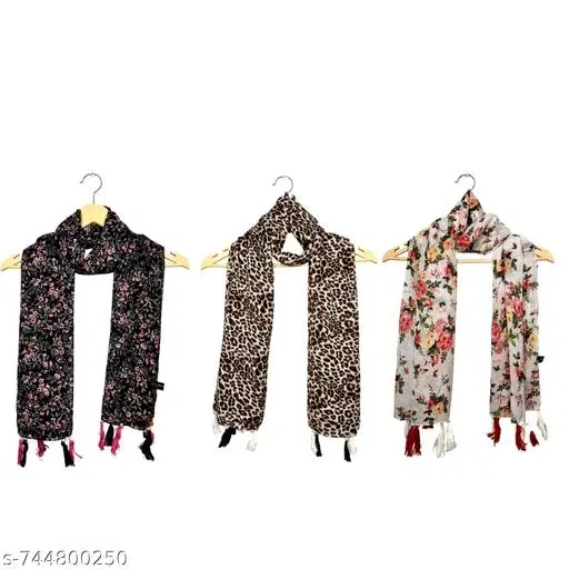 Stylish Ladies Scarves for Women, Pack of 3