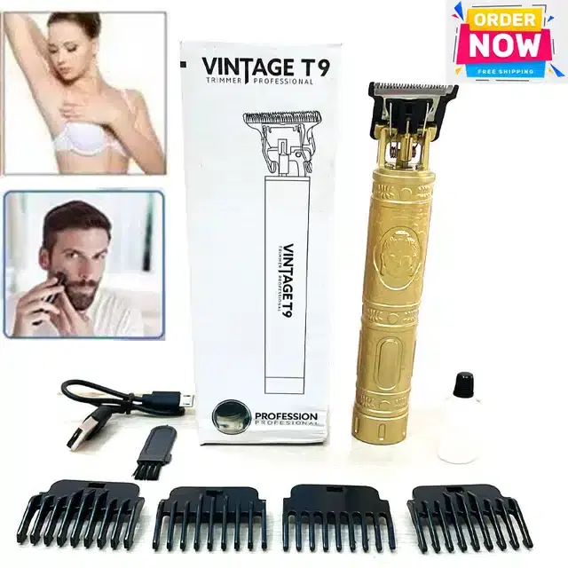 Wireless Professional Hair Trimmer for Men, Gold
