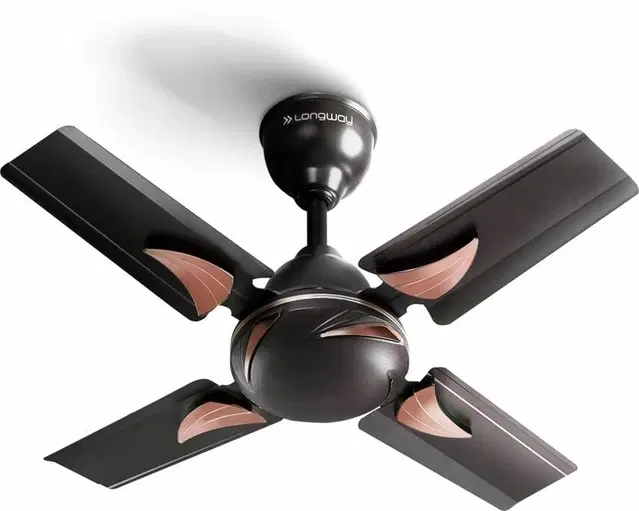 Longway Creta P1 600 mm 4 Blade Ceiling Fan, Ultra High Speed | Smoked Brown | Pack of 1