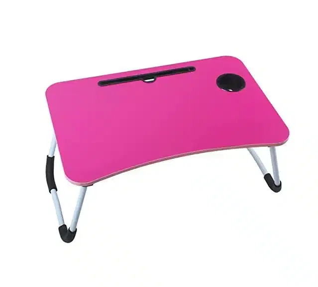Portable & Foldable Laptop Bed Tray Table with Drawer, Pink