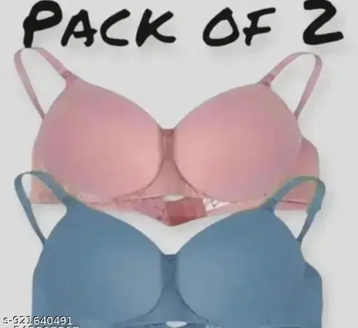 Cotton Padded Bra for Women, Pack of 6 (Multicolor, 32B)