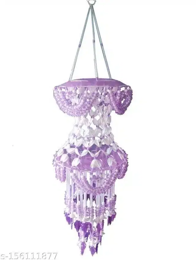 Chandelier Decor, Purple & White