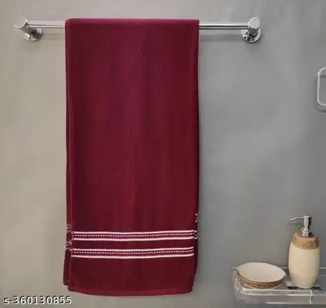 Cotton Bath Towels, Maroon, 27x54 inches