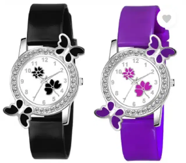 Analog Watch for Women, Pack of 2 (Multicolor)