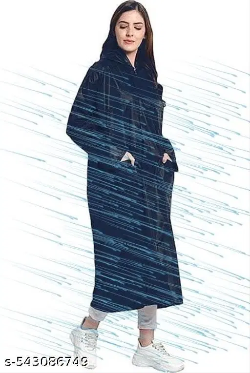 Polyester Solid Raincoat for Men/women, Multicolour (S)