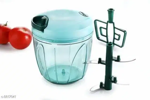 Manual Vegetable Chopper, Aqua Green, 900 ml